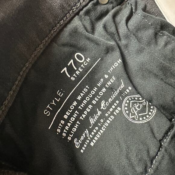 J.Crew 770 Straight Fit Stretch Jean Dark Charcoal Wash Gray Slim W 34 L 30 - Picture 12 of 14